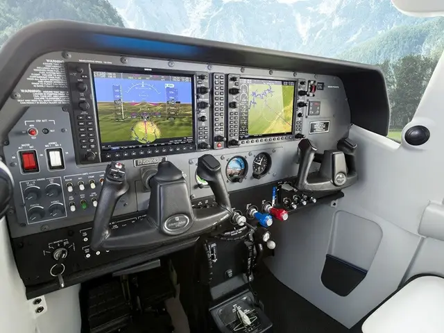 Glass cockpit with a Garmin G1000-style panel in a Cessna