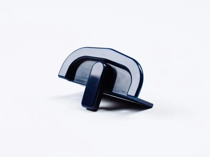 Navy and grey moulded grip handle