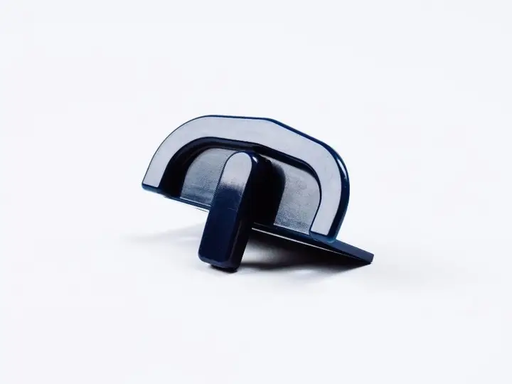 Navy and grey moulded grip handle