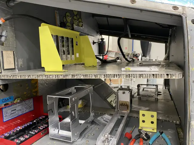Camera mount structure built into the floor