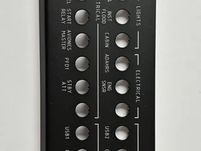 New engraved circuit breaker panel