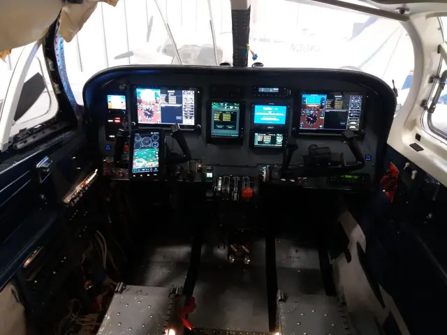 Cockpit with the finished panel