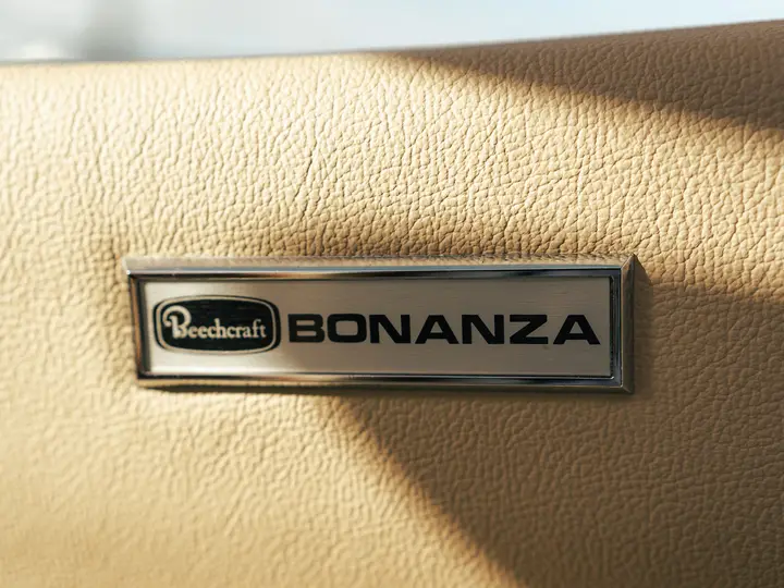 Close-up of an engraved nameplate