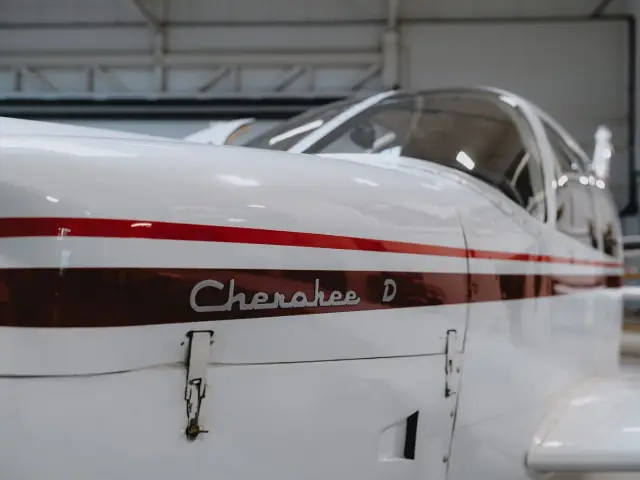 Piper Cherokee fuselage with its custom logo