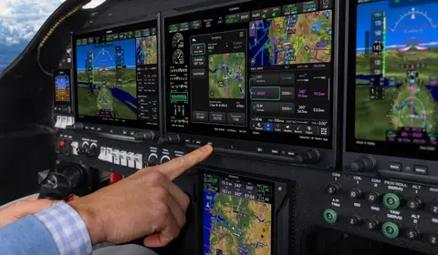Garmin AXIS display in a cockpit panel