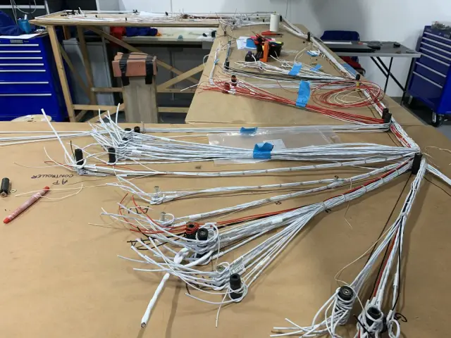 New wiring harness on the workshop table