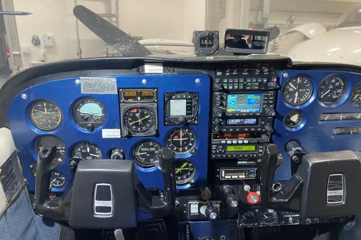 Reims Rocket cockpit after the avionics upgrade