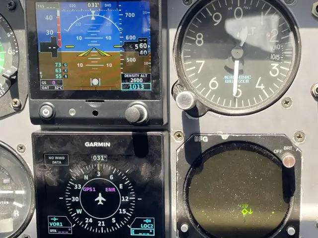 Close view of the left side of the instrument panel