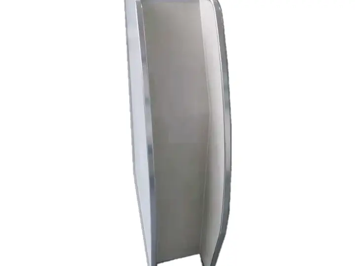 White curved wardrobe unit
