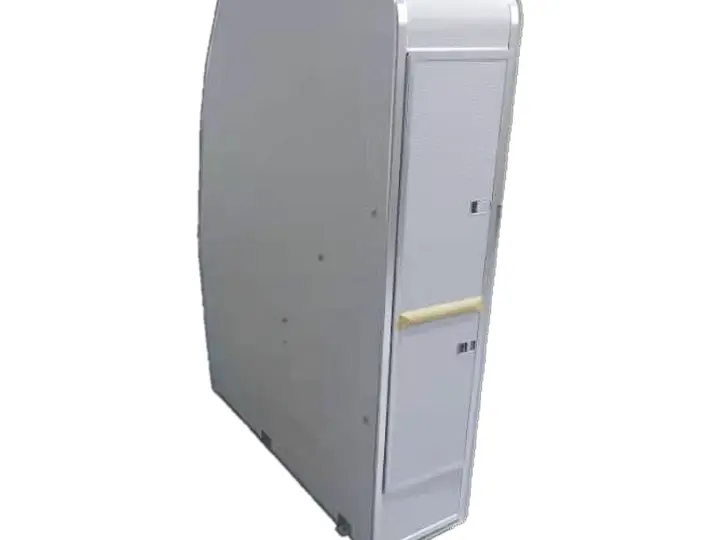 White storage unit with handle