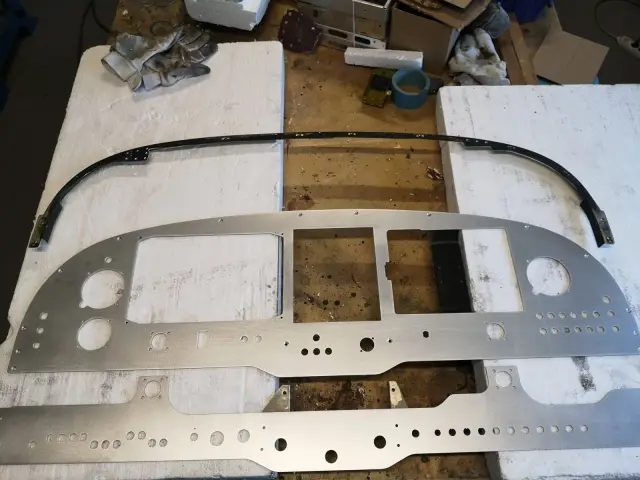 Machined panel plate before installation