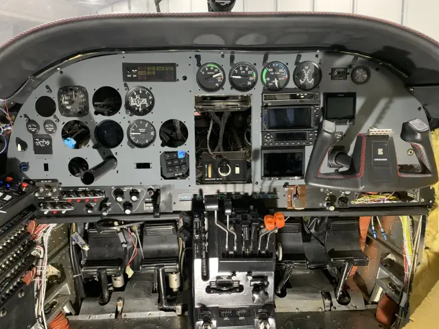 Panel stripped for the rebuild