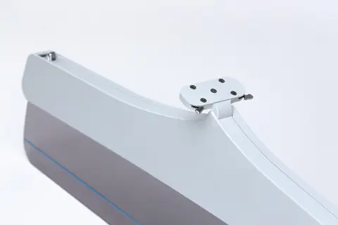 Partition paddle with mounting hinge