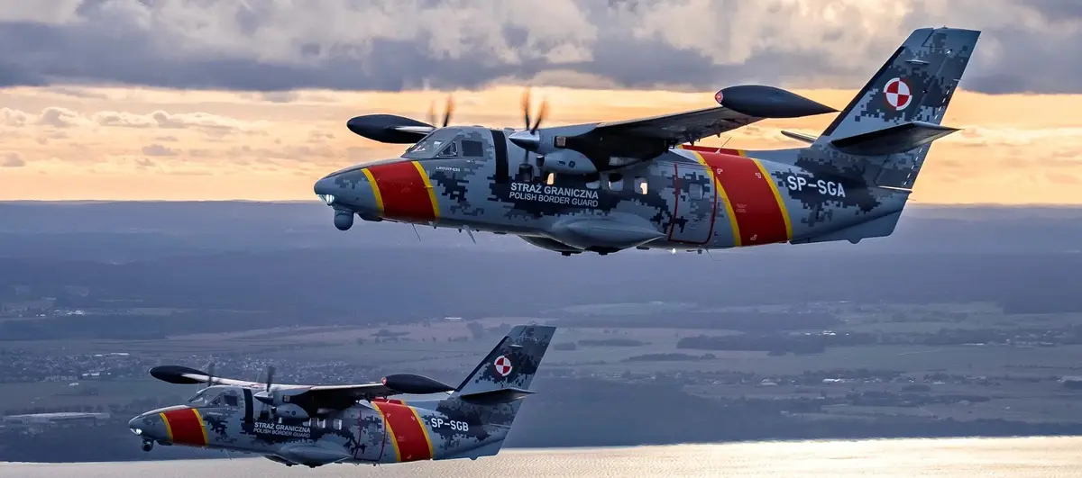 Polish Border Guard L-410 UVP-E20 ISR aircraft in formation
