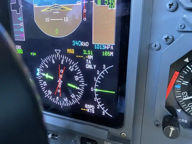 Primary flight display of the Citation Excel