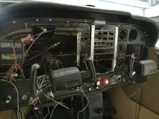 Panel opened up for the installation